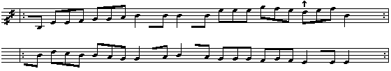 Originalnode i Kgl Bg 72. Melodi C 42/15:1.