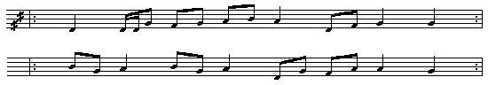 Originalnode i DFS 5:191 C. Melodi C 52/2:1.