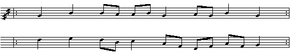 Node efter DFS 1929/34 II, Evald Tang Kristensens renskrifter. Melodi D 86/3:3.