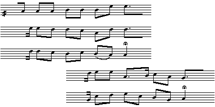 Node efter DGF bind 11, 274/5. Melodi D 68/4:9. Gentagelsesstykket komponeret af Thorkild Knudsen.