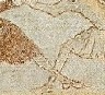 Detalje fra Dansefrisen, Kalkmaleri, Ørslev kirke v/Skælskør, ca. 1350