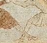 Detalje fra Dansefrisen, Kalkmaleri i rslev kirke, ca. 1350